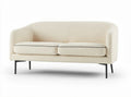 Boucle fabric two-seater sofa with black metal legs 185 x 80 x 75cm