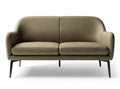 Fabric loveseat in olive green with metal legs 150 x 80 x 70cm