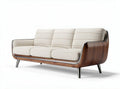 Modern three-seater sofa with fabric upholstery and wooden frame 200 x 90 x 80cm